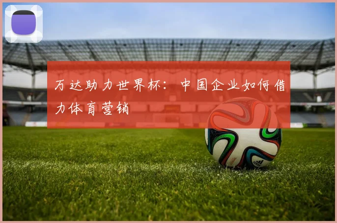 万达助力世界杯：中国企业如何借力体育营销